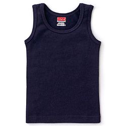 Babyhug Cotton Pullover Sleeveless Solid Thermal Vest - Navy Blue