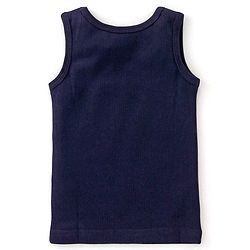 Babyhug Cotton Pullover Sleeveless Solid Thermal Vest - Navy Blue