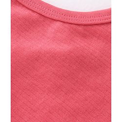 Babyhug Cotton Pullover Sleeveless Solid Thermal Vest - Coral