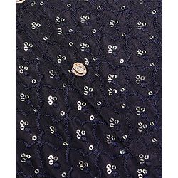 Babyhug Full Sleeves Sequenced Kurta & Pajama Set - Navy Blue