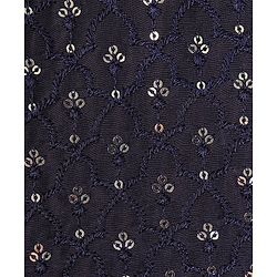 Babyhug Full Sleeves Sequenced Kurta & Pajama Set - Navy Blue