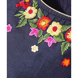 Babyhug Sleeveless Embroidered Choli with Printed Lehenga and Dupatta Set - Yellow