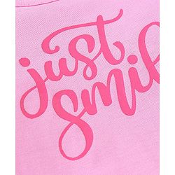 Babyhug 100% Cotton Knit Full Sleeves Top with Graphics - Pink
