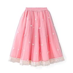 Babyhug Short Flutter Sleeves Embroidered Net Choli Lehenga And Dupatta Set - Pink