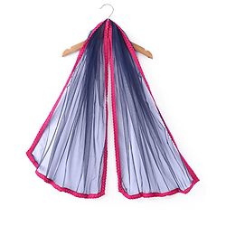 Babyhug Sleeveless Floral Embroidered Choli Lehenga with Dupatta- Navy Blue
