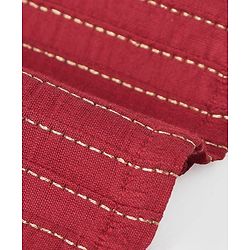 Babyhug Full Sleeves Embroidered Kurta Pyjama Set with Printed Jacket - Maroon