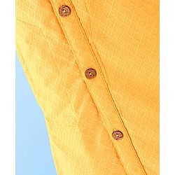Babyhug Rayon Dobby Sleeveless Kurta & Dhoti Set With Embroidery- Yellow