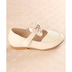 Cute Walk by Babyhug Slip On Bellies with Bow Applique - Beige