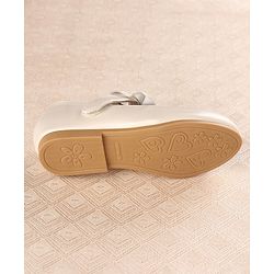 Cute Walk by Babyhug Slip On Bellies with Bow Applique - Beige