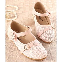 Cute Walk by Babyhug Bellies With Velcro Closure & Embroidery Detailing- Pink