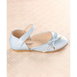 Cute Walk by Babyhug Slip On Stone Studded Strapped Bellies - Blue