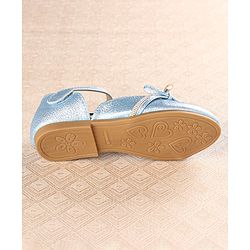 Cute Walk by Babyhug Slip On Stone Studded Strapped Bellies - Blue
