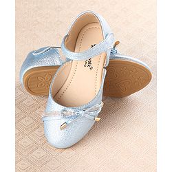 Cute Walk by Babyhug Slip On Stone Studded Strapped Bellies - Blue