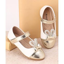 Cute Walk by Babyhug Slip On Bellies with Velcro Closure - Gold