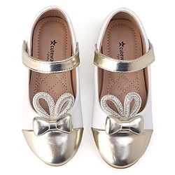 Cute Walk by Babyhug Slip On Bellies with Velcro Closure - Gold