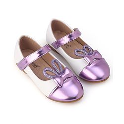 Cute Walk by Babyhug Slip On Bellies with Velcro Closure - Purple