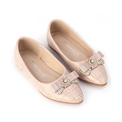 Cute Walk by Babyhug Slip On Bellies with Bow - Beige