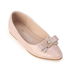 Cute Walk by Babyhug Slip On Bellies with Bow - Beige