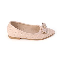 Cute Walk by Babyhug Slip On Bellies with Bow - Beige