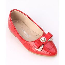 Cute Walk by Babyhug Slip On Bellies with Bow - Beige