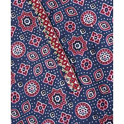 Babyhug 100% Cotton Woven Full Sleeve Floral Printed Kurta & Dhoti Set- Blue
