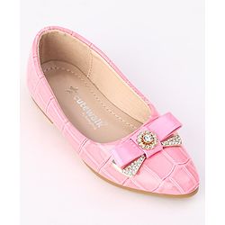 Cute Walk by Babyhug Slip On Bellies with Bow - Beige