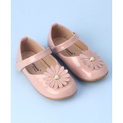 Cute Walk By Babyhug Bellies with Velcro Closure Floral Applique - Pink