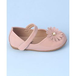 Cute Walk By Babyhug Bellies with Velcro Closure Floral Applique - Pink