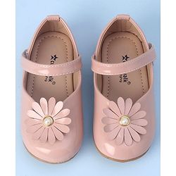 Cute Walk By Babyhug Bellies with Velcro Closure Floral Applique - Pink