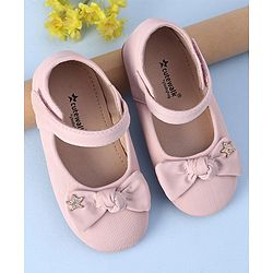 Cute Walk by Babyhug Bellies with Velcro Closure & Bow Applique - Fuchsia