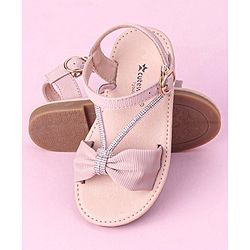 Cute Walk by Babyhug Buckle Closure Sandal with Bow & Stud Detailing - Pink