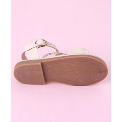 Cute Walk by Babyhug Buckle Closure Sandal with Bow & Stud Detailing - Beige