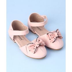 Cute Walk by Babyhug Velcro Closure Bellies with Bow Applique - Pink