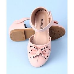 Cute Walk by Babyhug Velcro Closure Bellies with Bow Applique - Pink