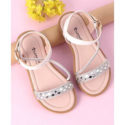 Cute Walk by Babyhug Studded Sandals with Buckle Closure - White
