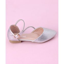 Cute Walk by Babyhug Shimmery & Studded Bellies with Buckle Closure - Sliver