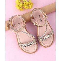 Cute Walk by Babyhug Studded Sandals with Buckle Closure - Golden