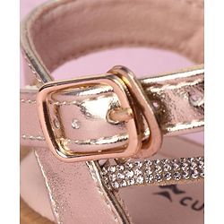 Cute Walk by Babyhug Studded Sandals with Buckle Closure - Golden