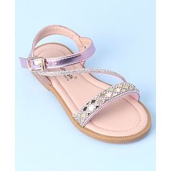 Cute Walk by Babyhug Studded Sandals with Buckle Closure - Pink