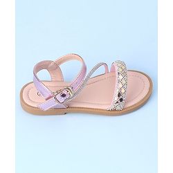 Cute Walk by Babyhug Studded Sandals with Buckle Closure - Pink