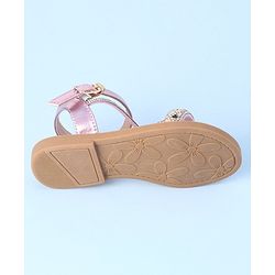 Cute Walk by Babyhug Studded Sandals with Buckle Closure - Pink