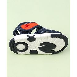 Cute Walk by Babyhug Velcro Closure casual Sandals with Engine Applique - Blue
