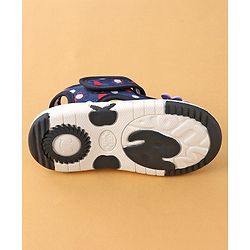 Cute Walk by Babyhug Sandals with Velcro Closure Floral Print with Applique - Blue