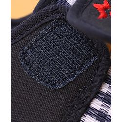 Cute Walk by Babyhug Velcro Closure Casual Shoes with Engine Applique - Navy Blue