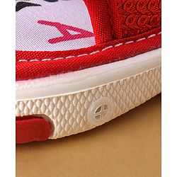 Cute Walk by Babyhug Sandals With Velcro Closure Sequins Detailing & Bow Applique - Red