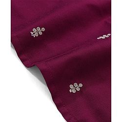Babyhug Full Sleeves Floral Embroidered Kurta Dhoti Set - Magenta