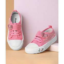Cute Walk by Babyhug Velcro Closure Sequin Detailed Casual Shoes - Fuschia