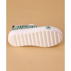 Cute Walk by Babyhug Text Printed Casual Shoes with Velcro Closure - Green