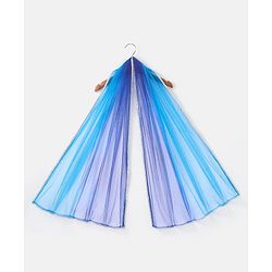Babyhug Sleeveless Printed Sequenced Choli With Printed Lehenga And Dupatta- Blue