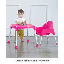 Babyhug 3 in 1 Play & Grow High Chair With 5 Point Safety Harness And Anti-Slip Base  - Blue